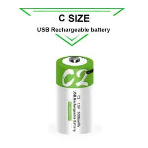 USB oplaadbare batterij - Type C - 5000 mWh - 2 stuks